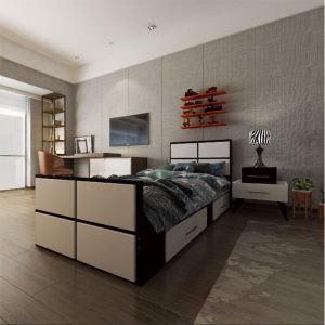 تخت خواب یکنفره اعیان مدل FH336 سایز 90x200 سانتی متر