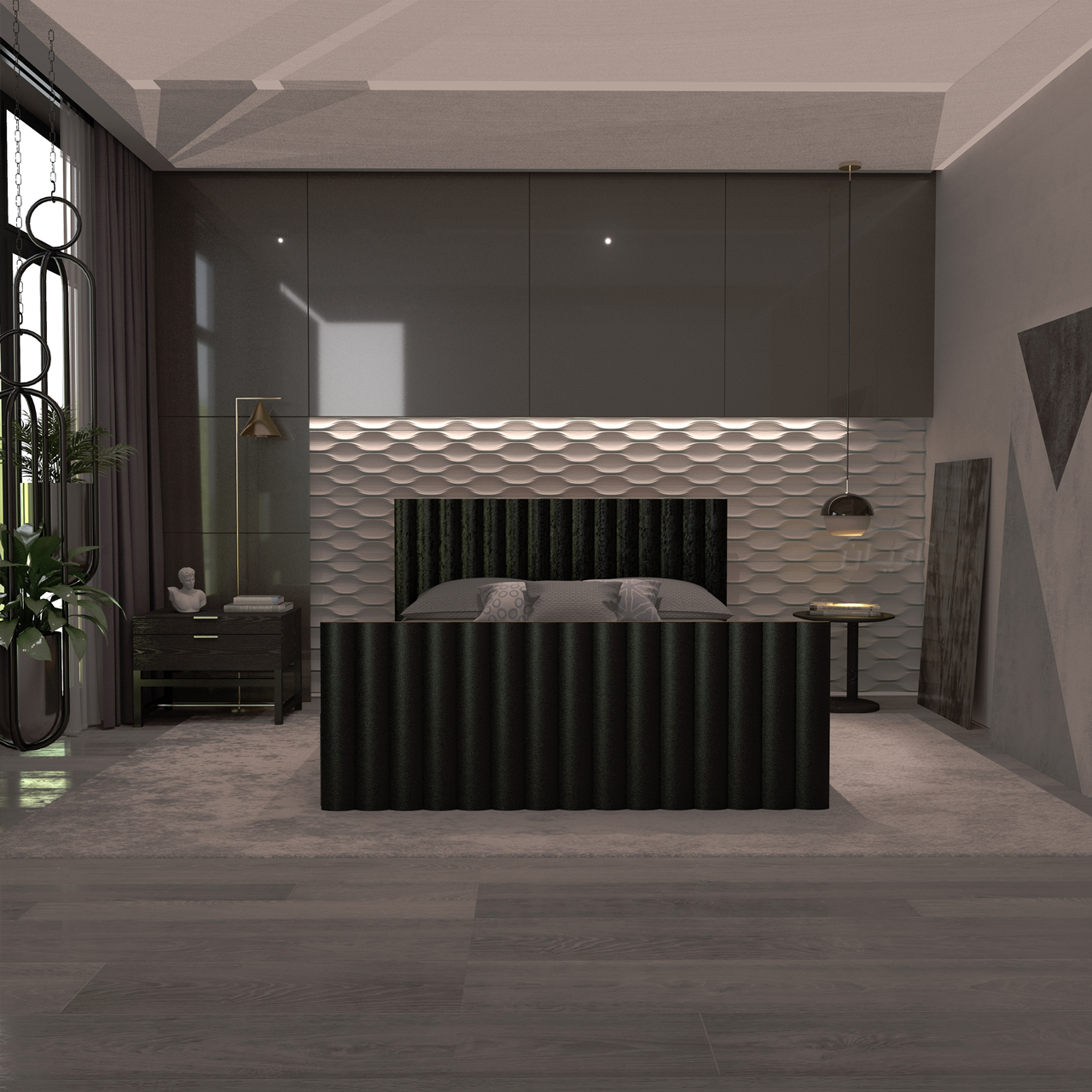 تخت خواب دونفره اعیان مدل FH377 سایز 160x200 سانتی متر