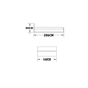 تخت خواب دو نفره اعیان مدل FH274 سایز160×200 سانتی متر