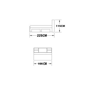 تخت خواب دو نفره اعیان مدل FH276 سایز 160×200 سانتی متر