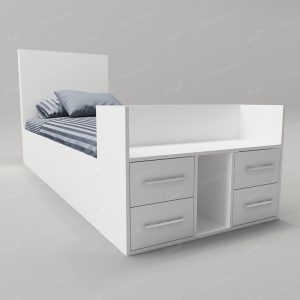 تخت خواب یکنفره اعیان مدل FH362 سایز 90×200 سانتی متر
