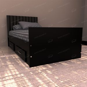 تخت خواب یکنفره اعیان مدل FH373 سایز 90×200 سانتی متر