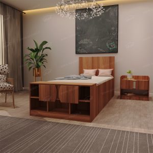 تخت خواب یکنفره اعیان مدل FH418 سایز 90×200 سانتی متر