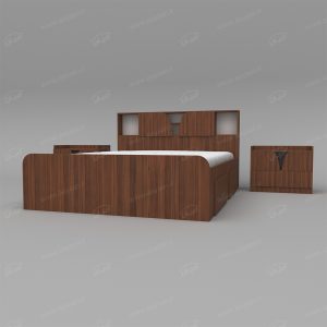 سرویس خواب دونفره اعیان مدل FH508 سایز 160×200 سانتی متر مجموعه 3 عددی