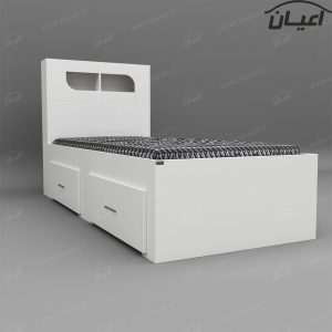 تخت خواب یکنفره اعیان مدل FH525 سایز 120×200 سانتی متر (موجودی انبار)