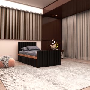 تخت خواب یکنفره اعیان مدل FH378 سایز 90x200 سانتی متر