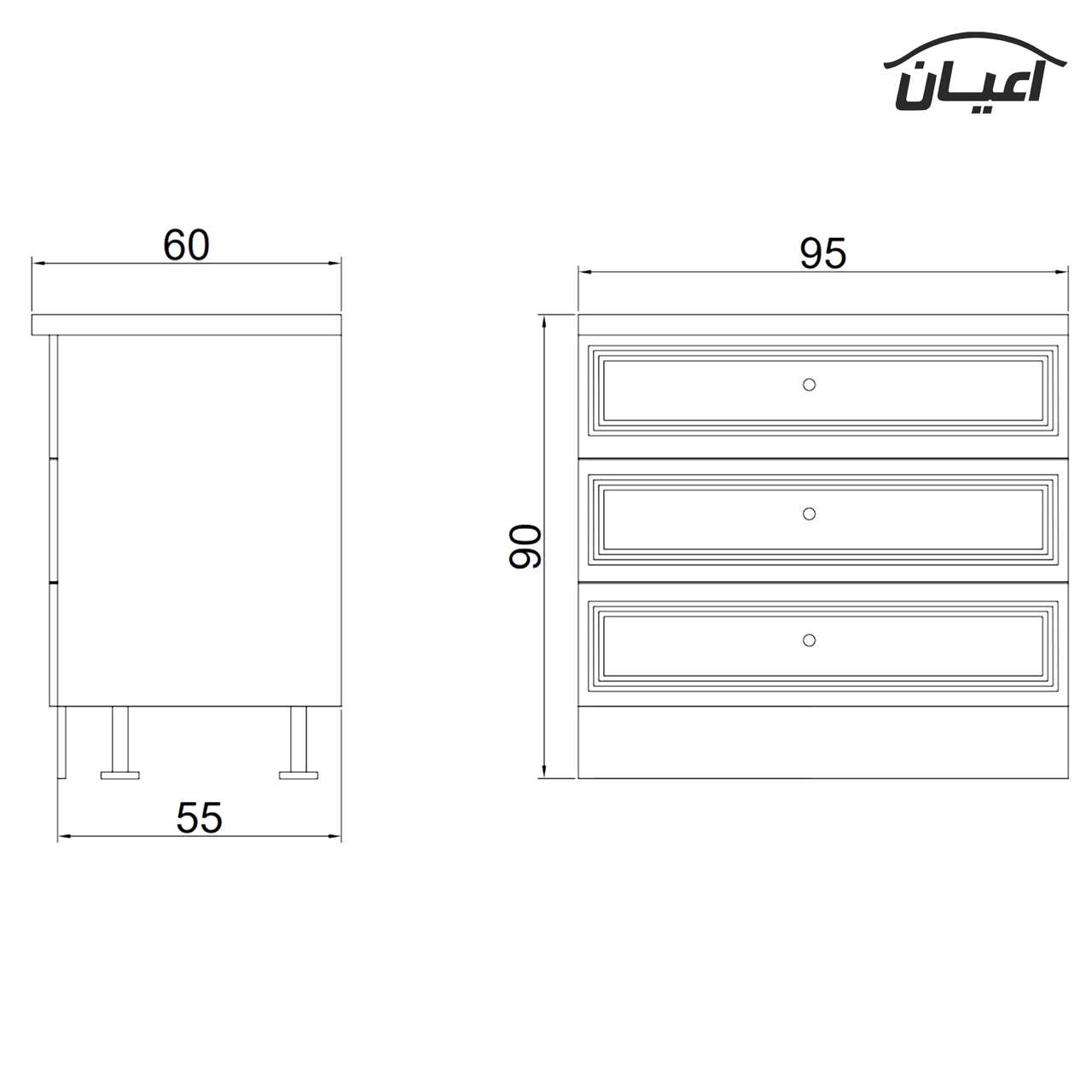 کابینت آشپزخانه اعیان مدل FH CL21 | گارانتی اصالت و سلامت فیزیکی کالا