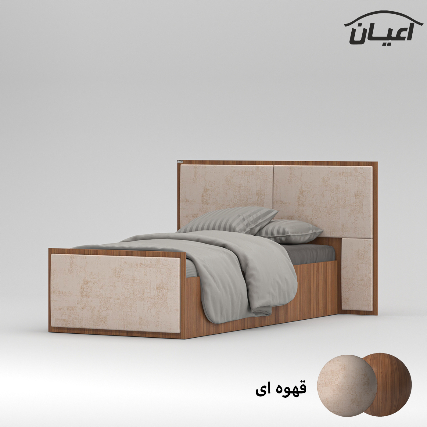 تخت خواب یک نفره اعیان مدل FH782 سایز 90x200 سانتی متر