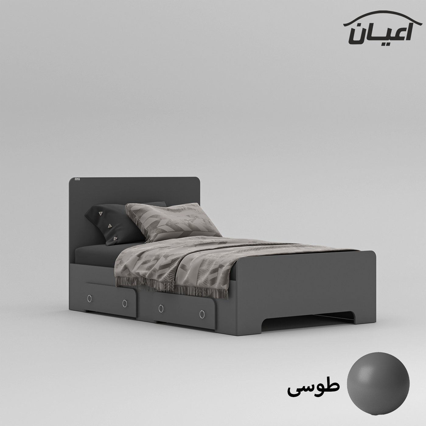 تخت خواب یک نفره اعیان مدل FH793 سایز 120x200 سانتی متر