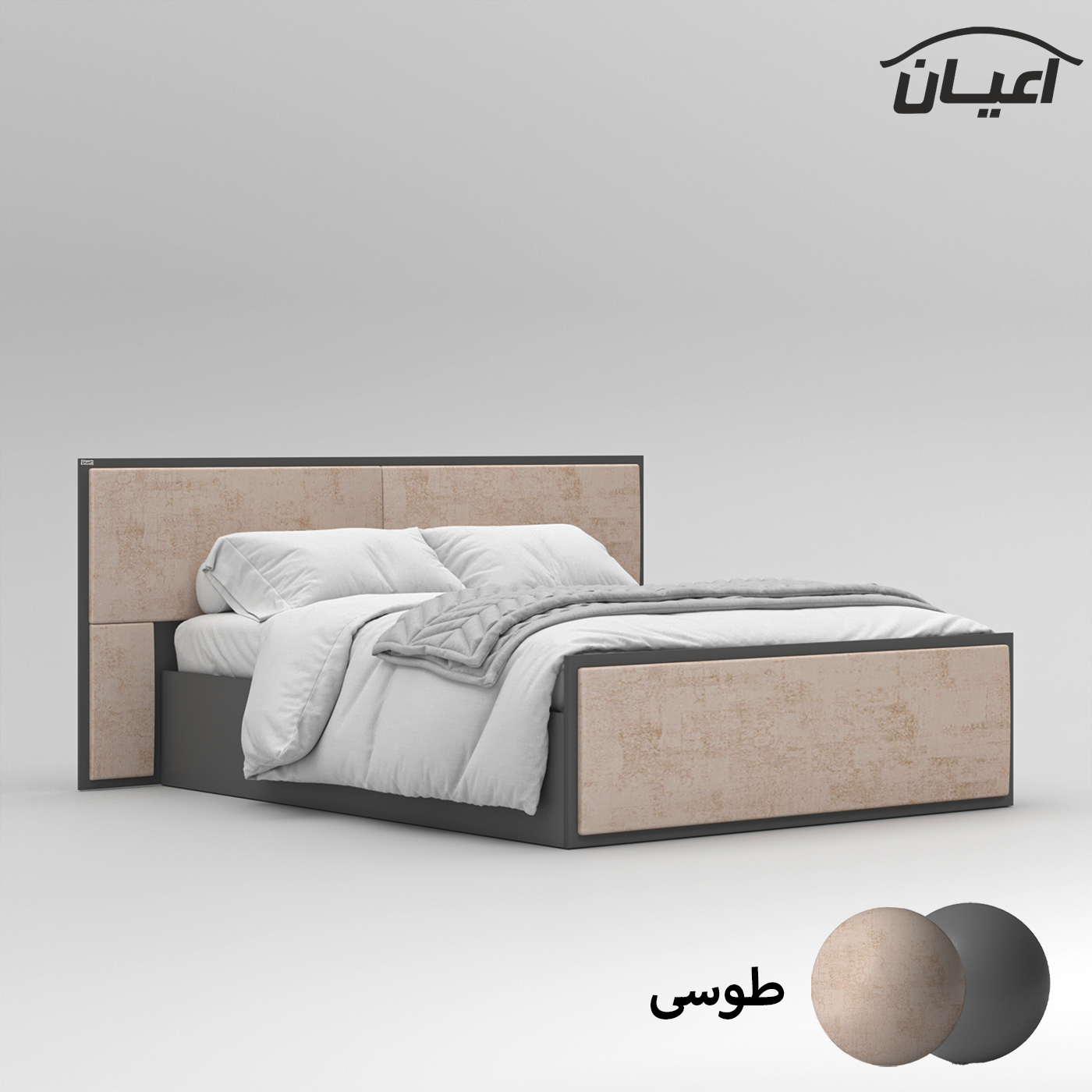 تخت خواب دونفره اعیان مدل FH780 سایز 160x200 سانتی متر