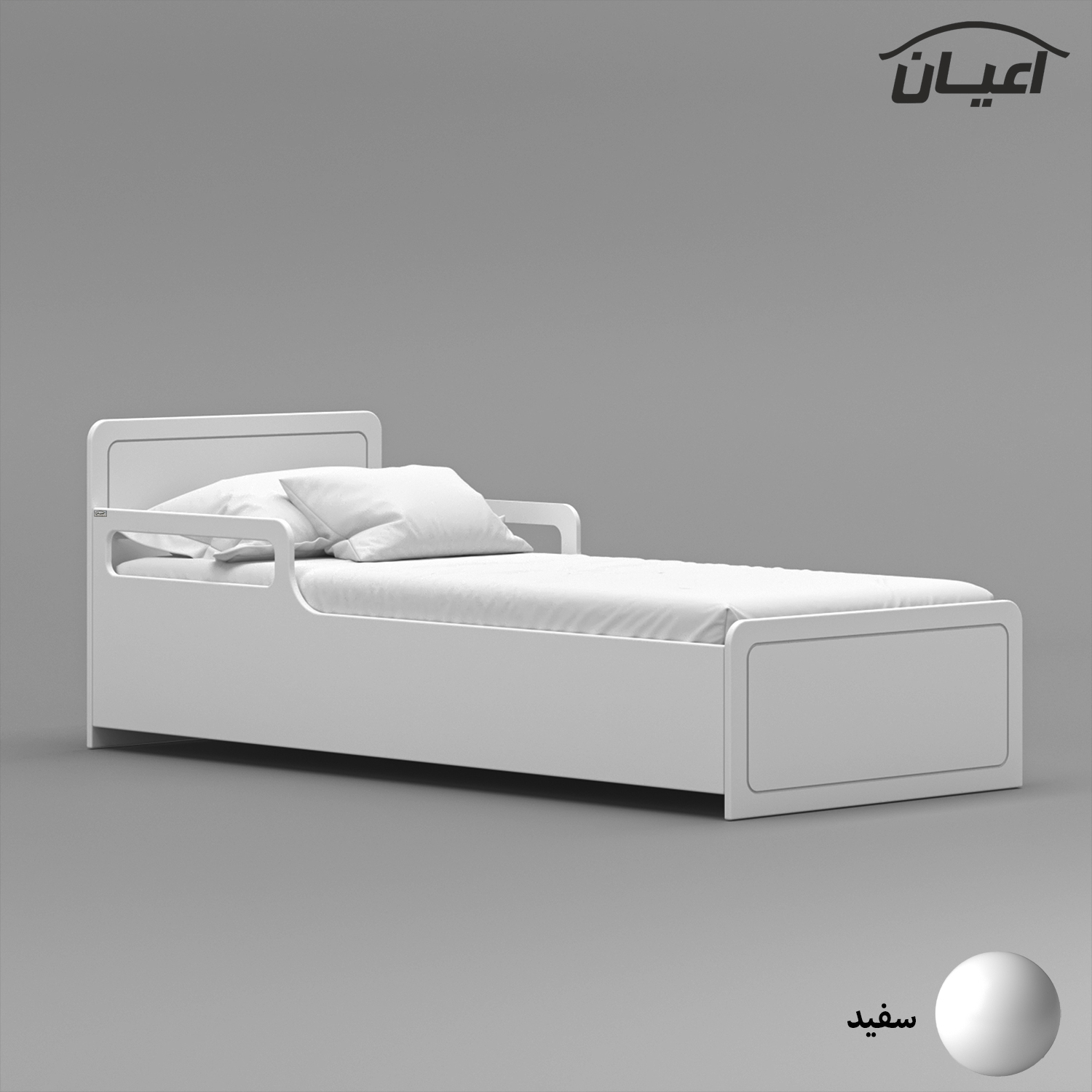 تخت خواب یک نفره اعیان مدل FH771 سایز 80x180 سانتی متر