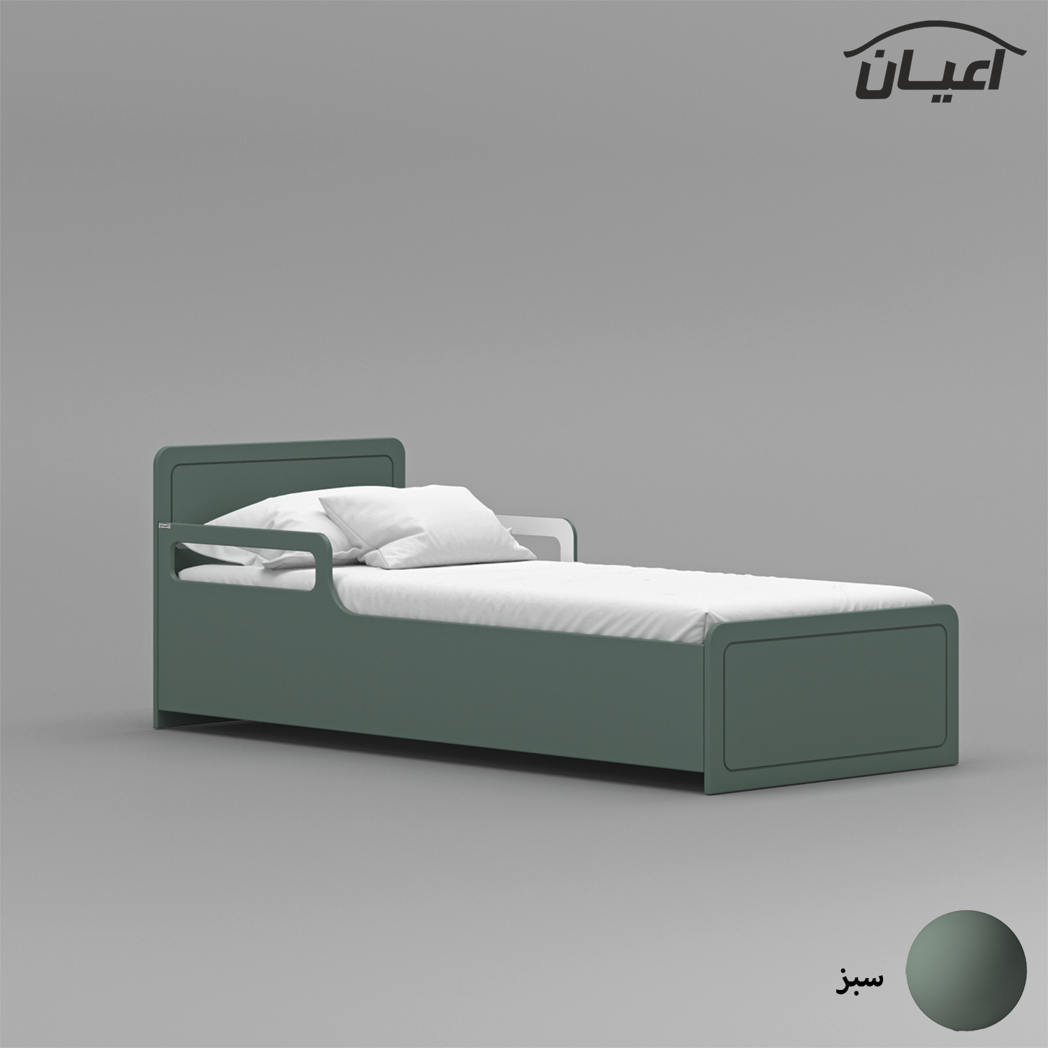 تخت خواب یک نفره اعیان مدل FH771 سایز 80x180 سانتی متر