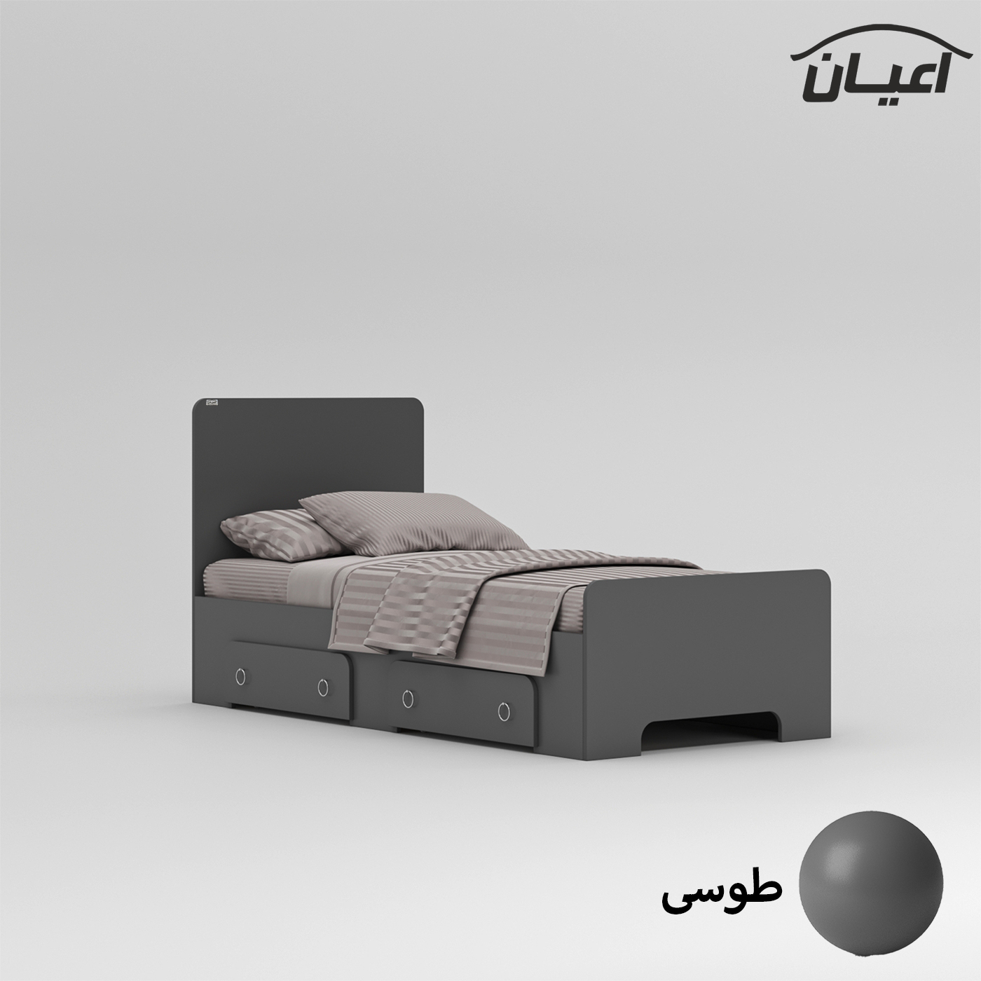 تخت خواب یک نفره اعیان مدل FH794 سایز 90x200 سانتی متر