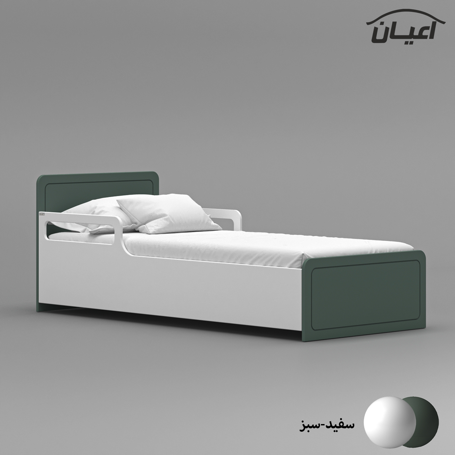 تخت خواب یک نفره اعیان مدل FH771 سایز 80x180 سانتی متر