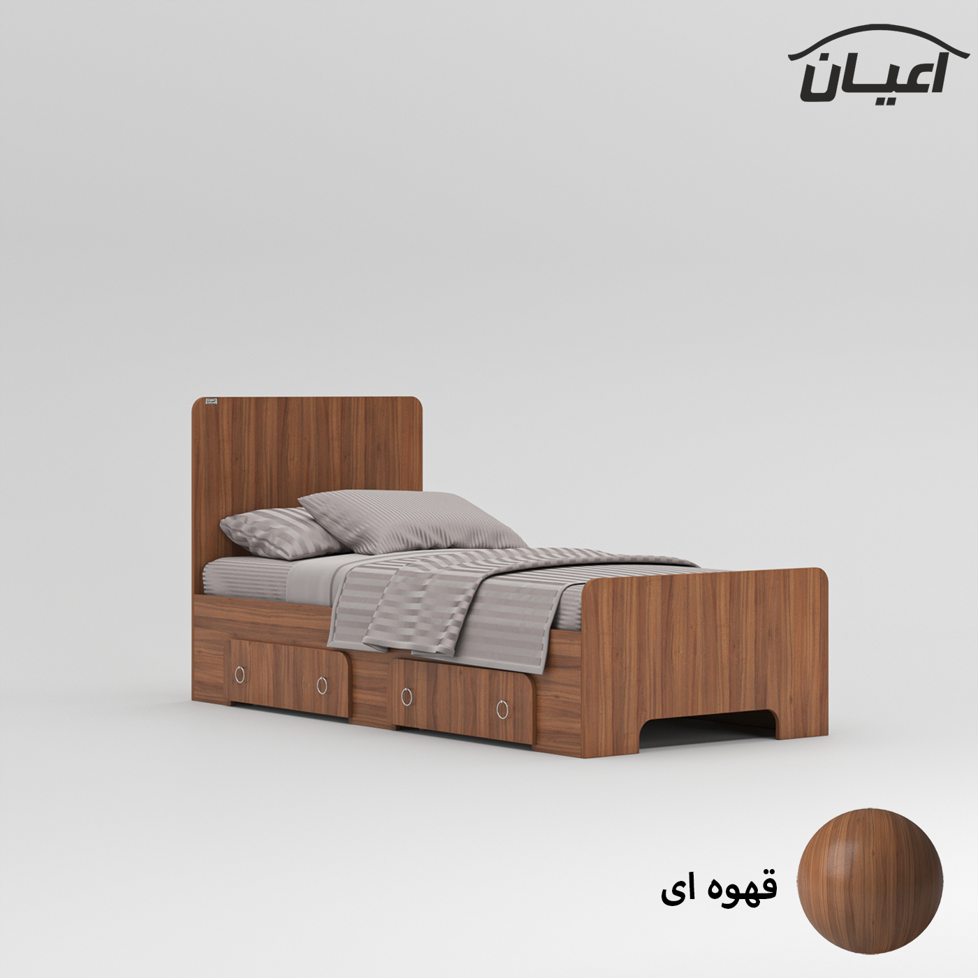 تخت خواب یک نفره اعیان مدل FH794 سایز 90x200 سانتی متر