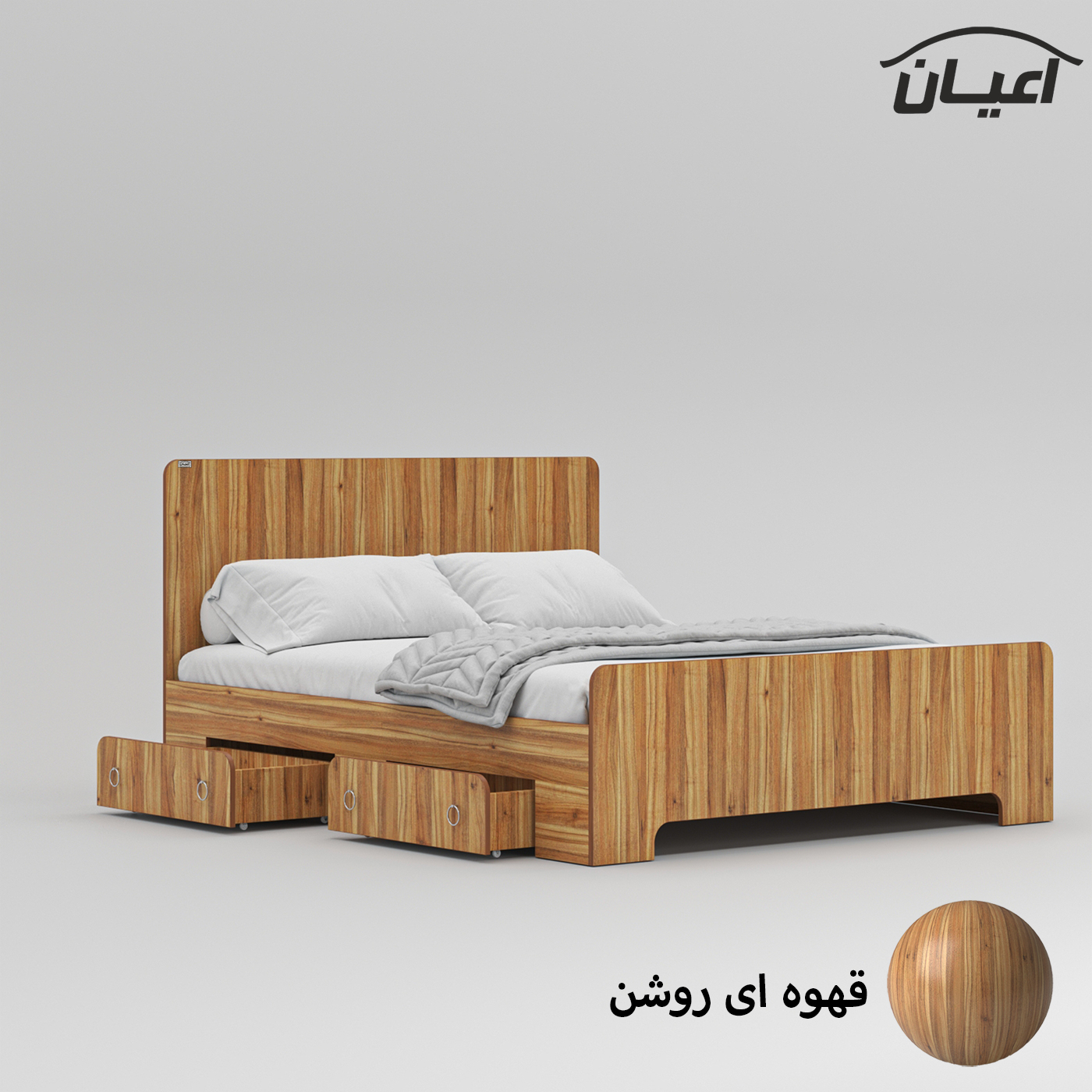 تخت خواب دونفره اعیان مدل FH792 سایز 160x200 سانتی متر