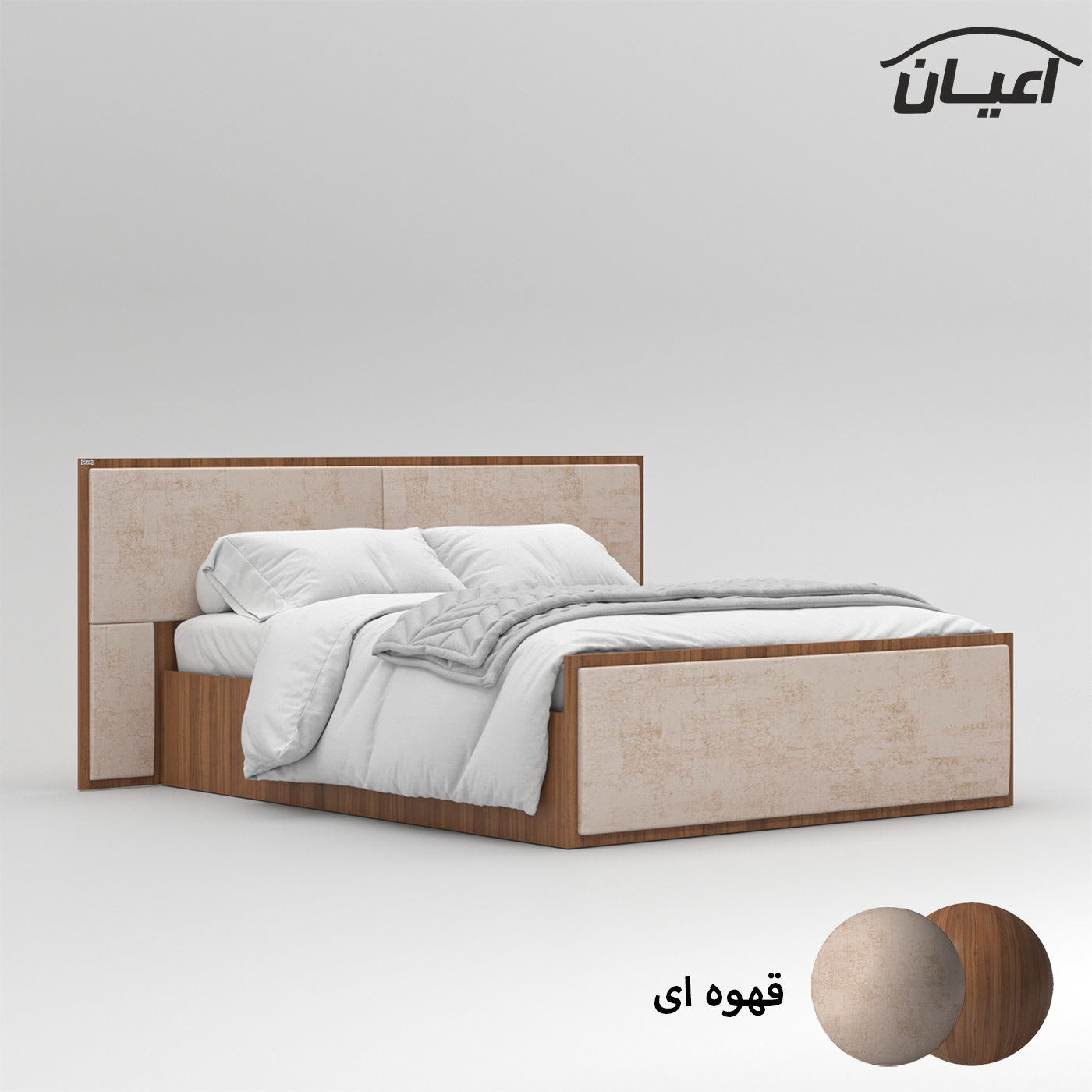 تخت خواب دونفره اعیان مدل FH780 سایز 160x200 سانتی متر