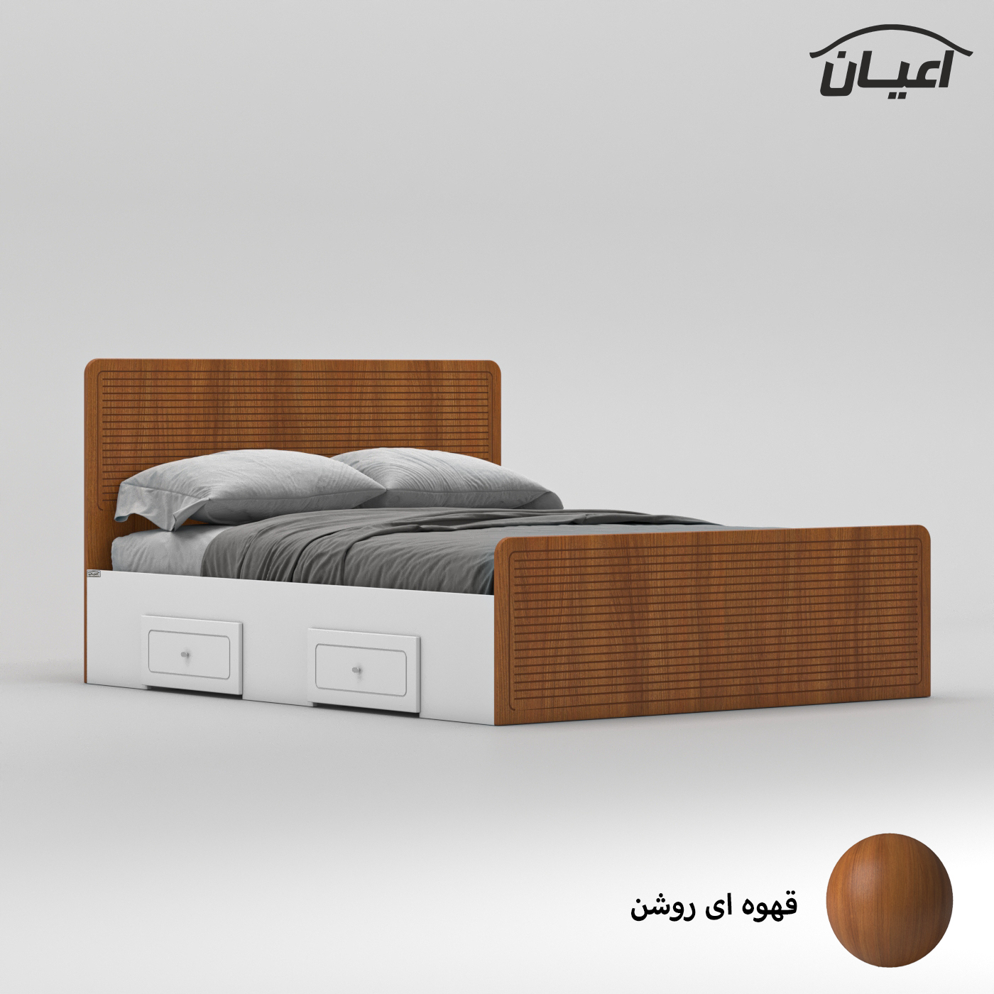 تخت خواب دو نفره اعیان مدل FH812 سایز 160x200 سانتی متر