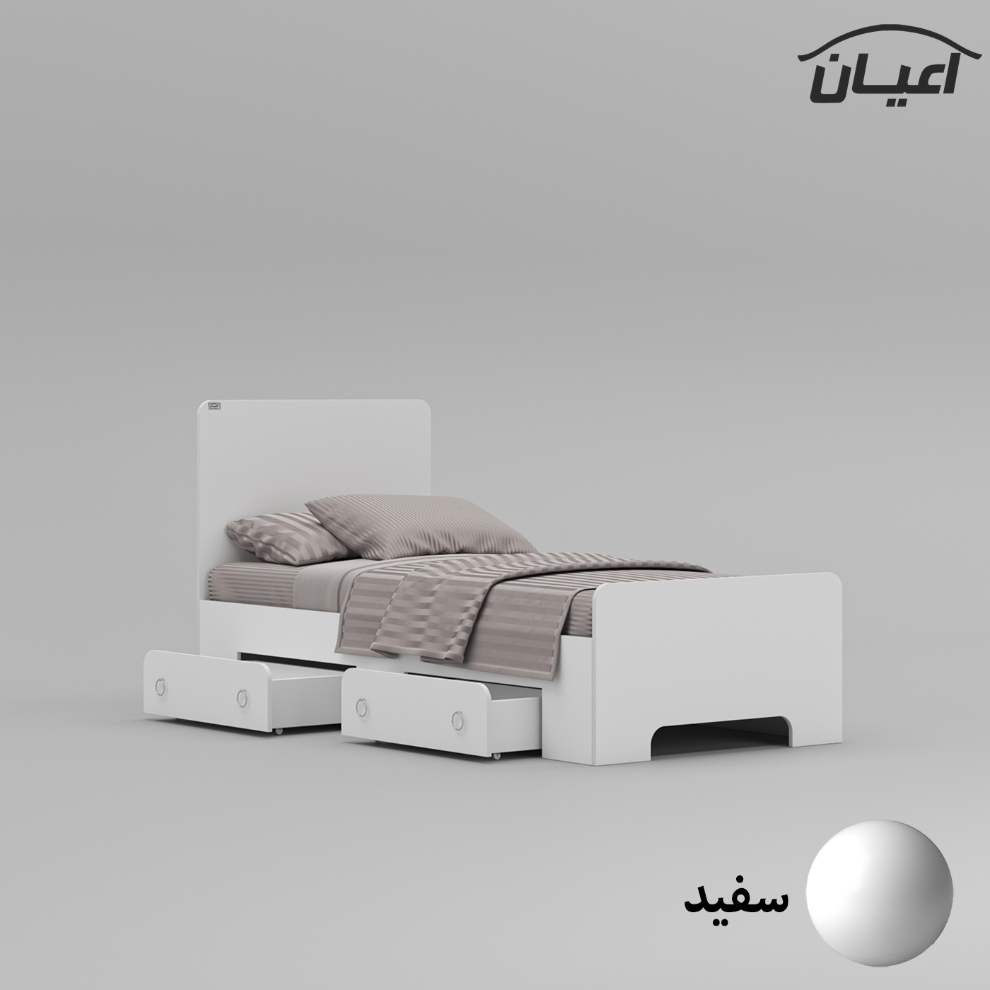تخت خواب یک نفره اعیان مدل FH794 سایز 90x200 سانتی متر