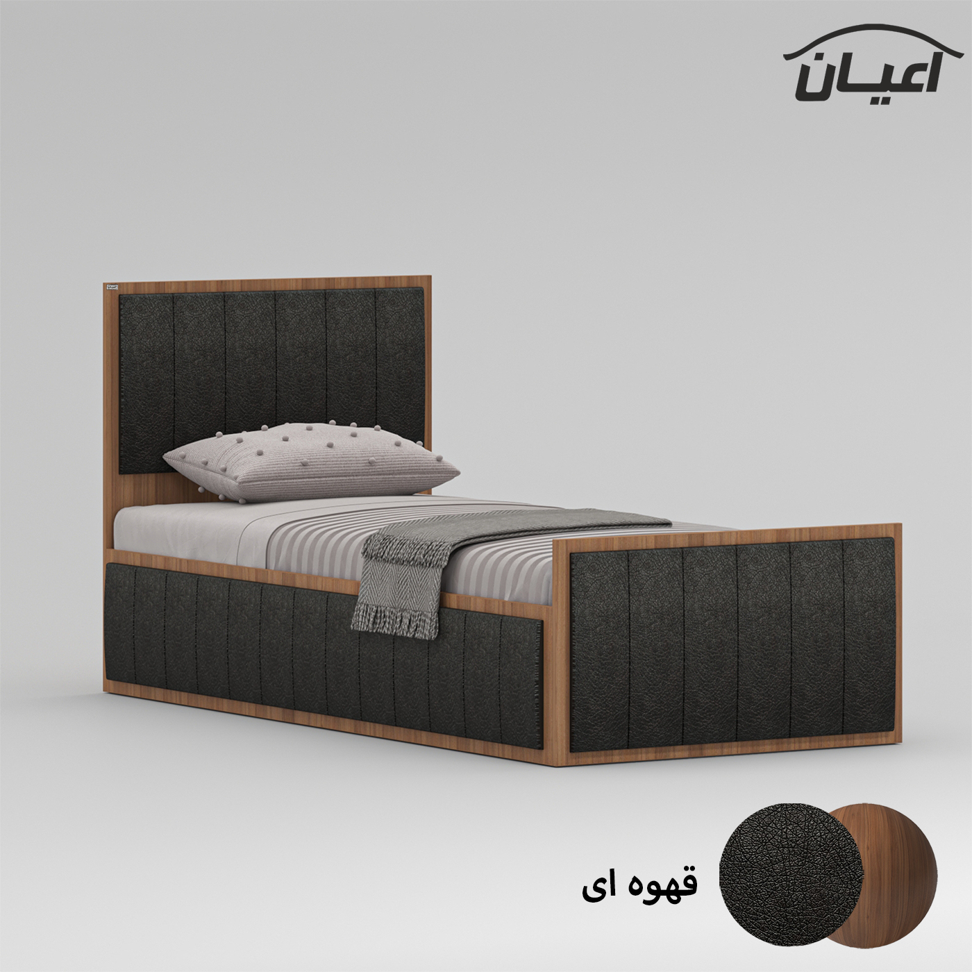 تخت خواب نوجوان اعیان مدل FH853 سایز 80x180 سانتی متر