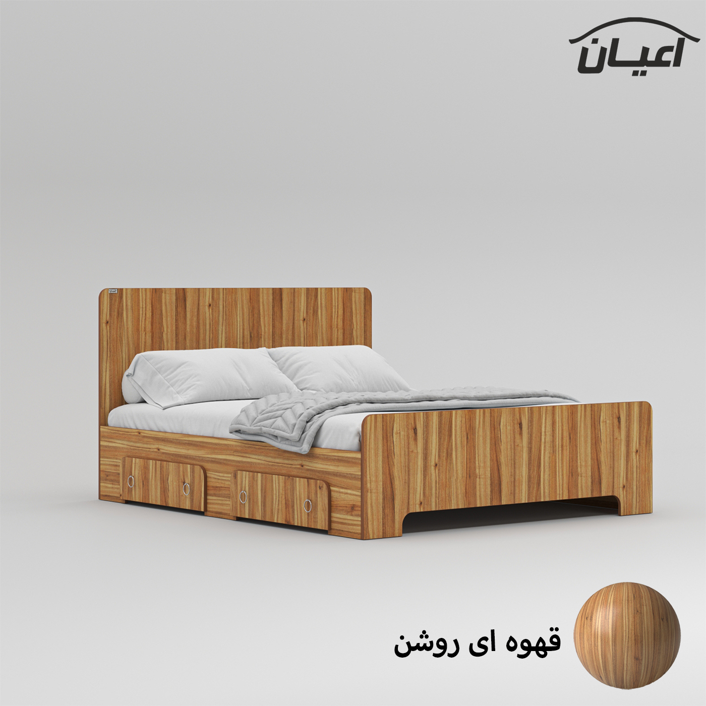 تخت خواب دونفره اعیان مدل FH792 سایز 160x200 سانتی متر