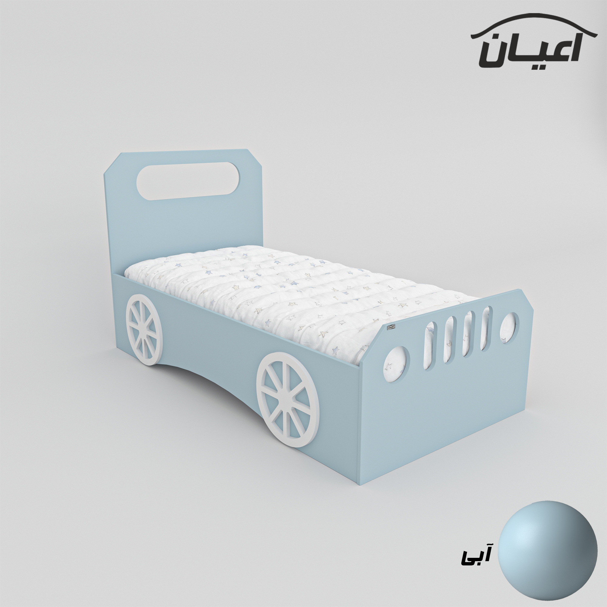 تخت خواب یک نفره اعیان مدل FH803 سایز 80x180 سانتی متر
