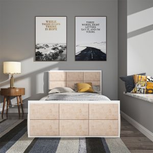 تخت خواب یک نفره اعیان مدل FH841 سایز 120x200 سانتی متر