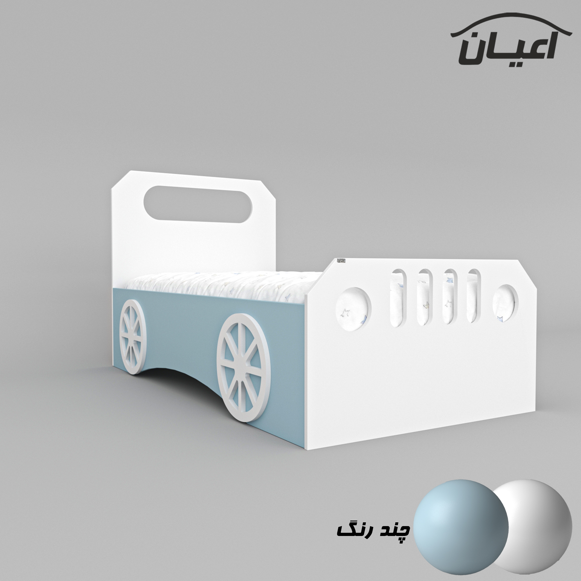 تخت خواب یک نفره اعیان مدل FH803 سایز 80x180 سانتی متر