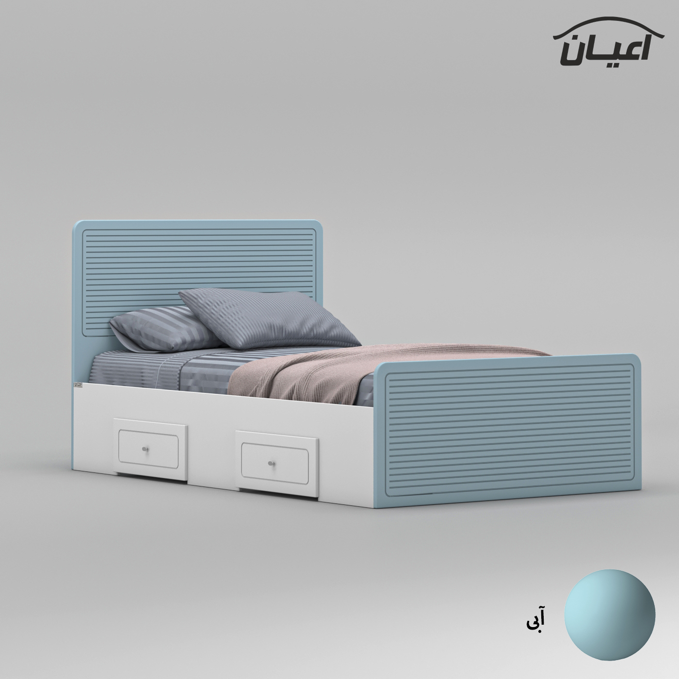 تخت خواب یک نفره اعیان مدل FH813 سایز 120x200 سانتی متر