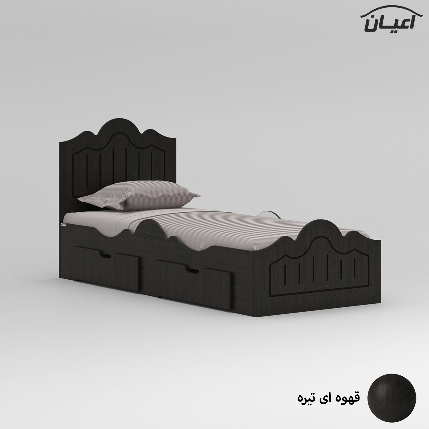 تخت خواب یک نفره اعیان مدل FH718 سایز 90x200 سانتی متر