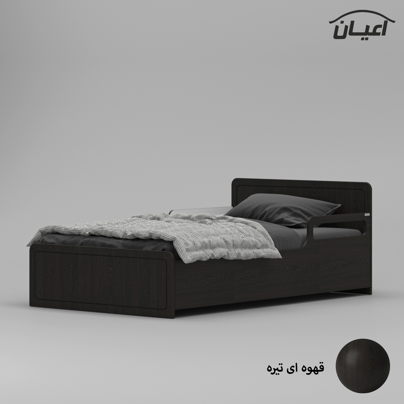 تخت خواب یک نفره اعیان مدل FH772 سایز 120x200 سانتی متر