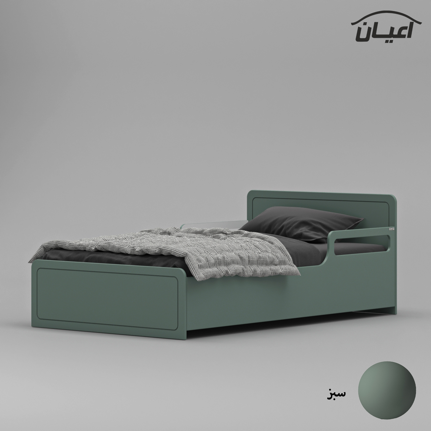 تخت خواب یک نفره اعیان مدل FH772 سایز 120x200 سانتی متر