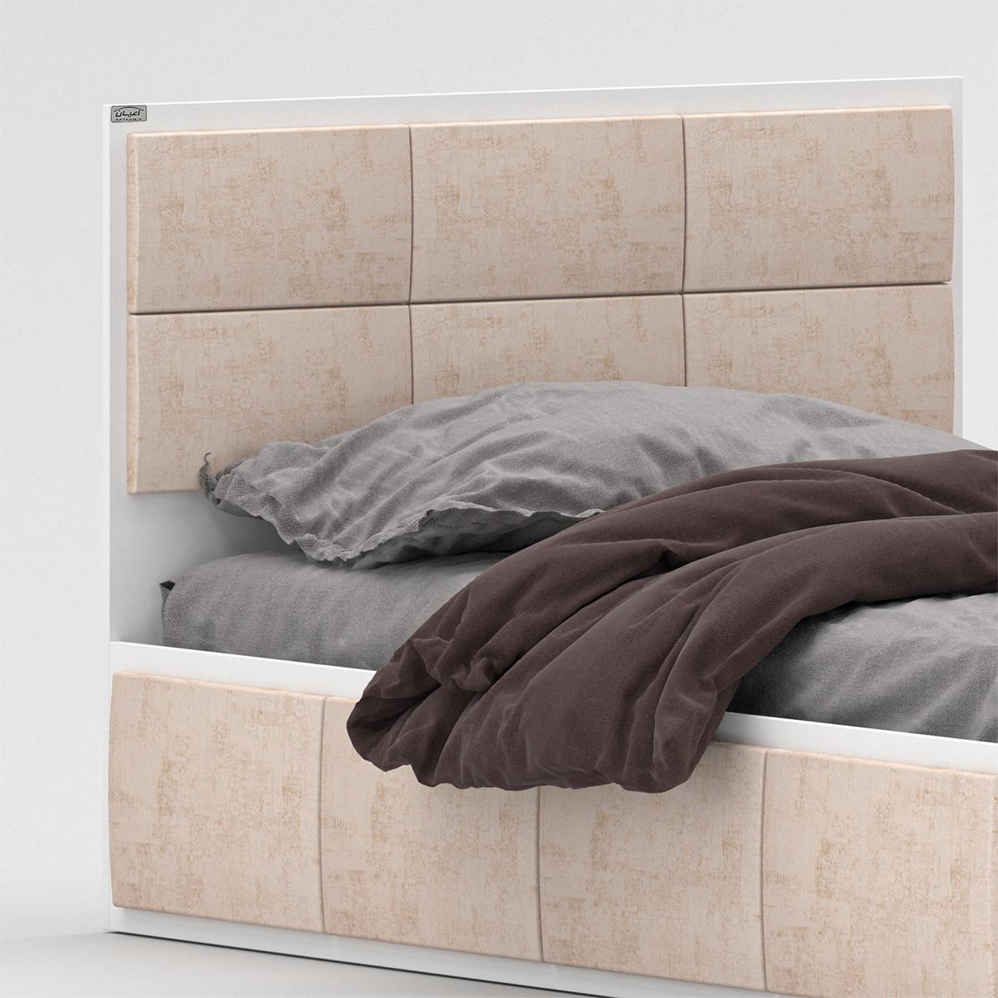 تخت خواب یک نفره اعیان مدل FH841 سایز 120x200 سانتی متر