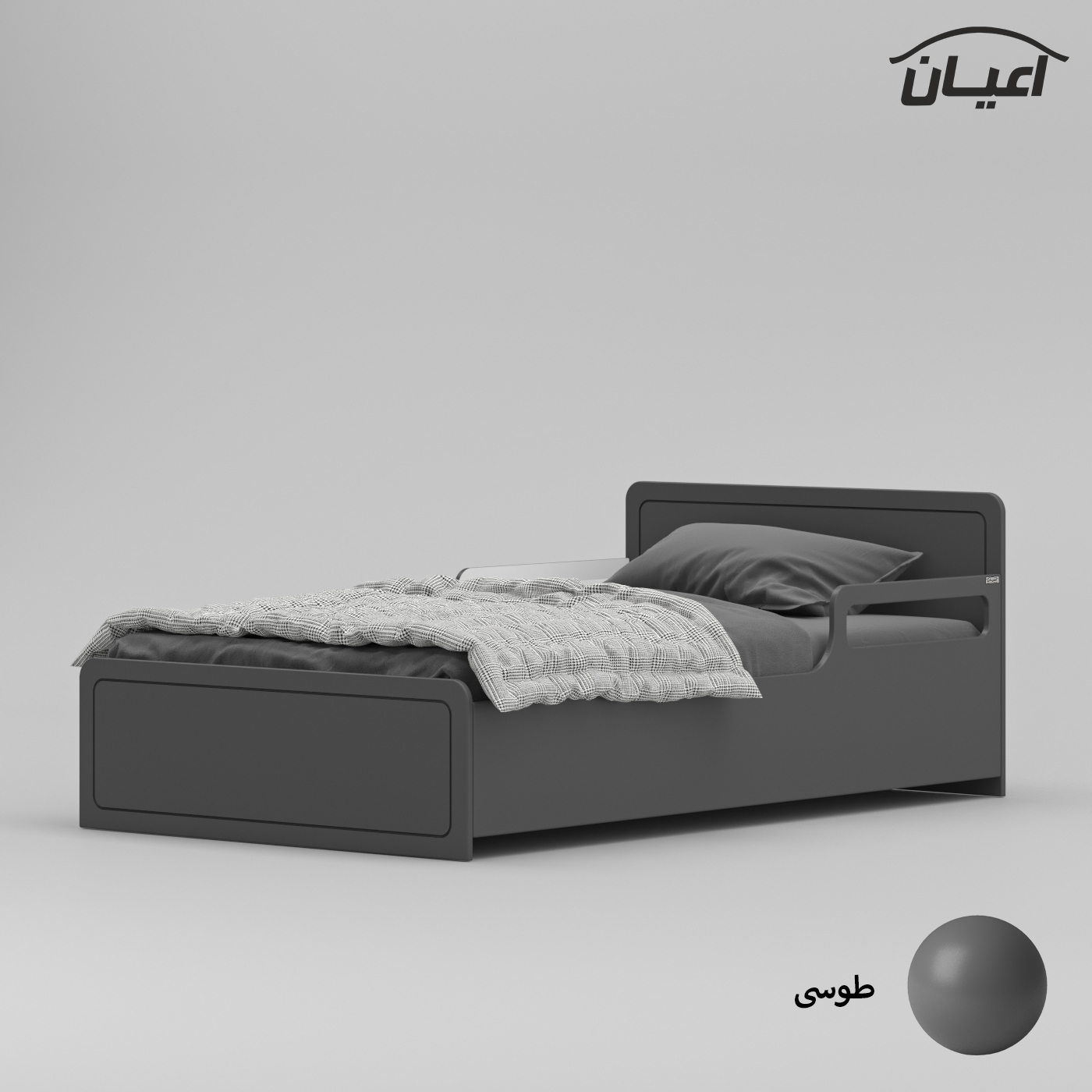تخت خواب یک نفره اعیان مدل FH772 سایز 120x200 سانتی متر