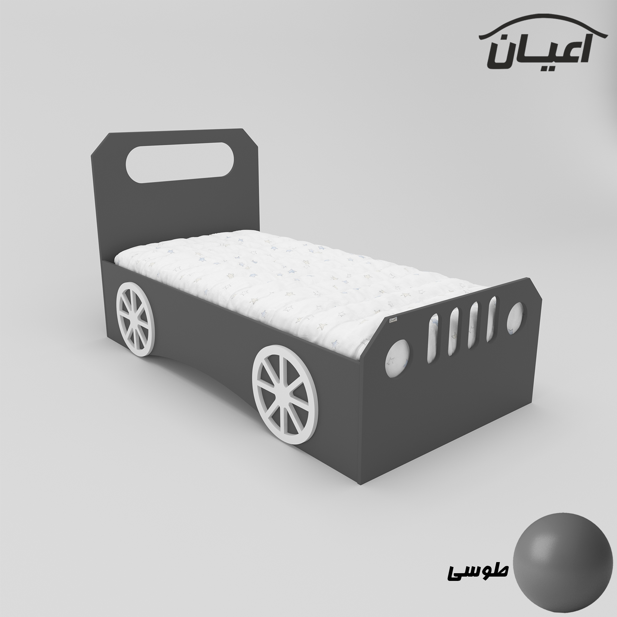 تخت خواب یک نفره اعیان مدل FH803 سایز 80x180 سانتی متر