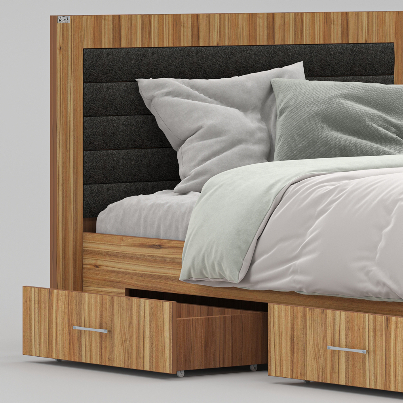 تخت خواب یک نفره اعیان مدل FH831 سایز 120x200 سانتی متر