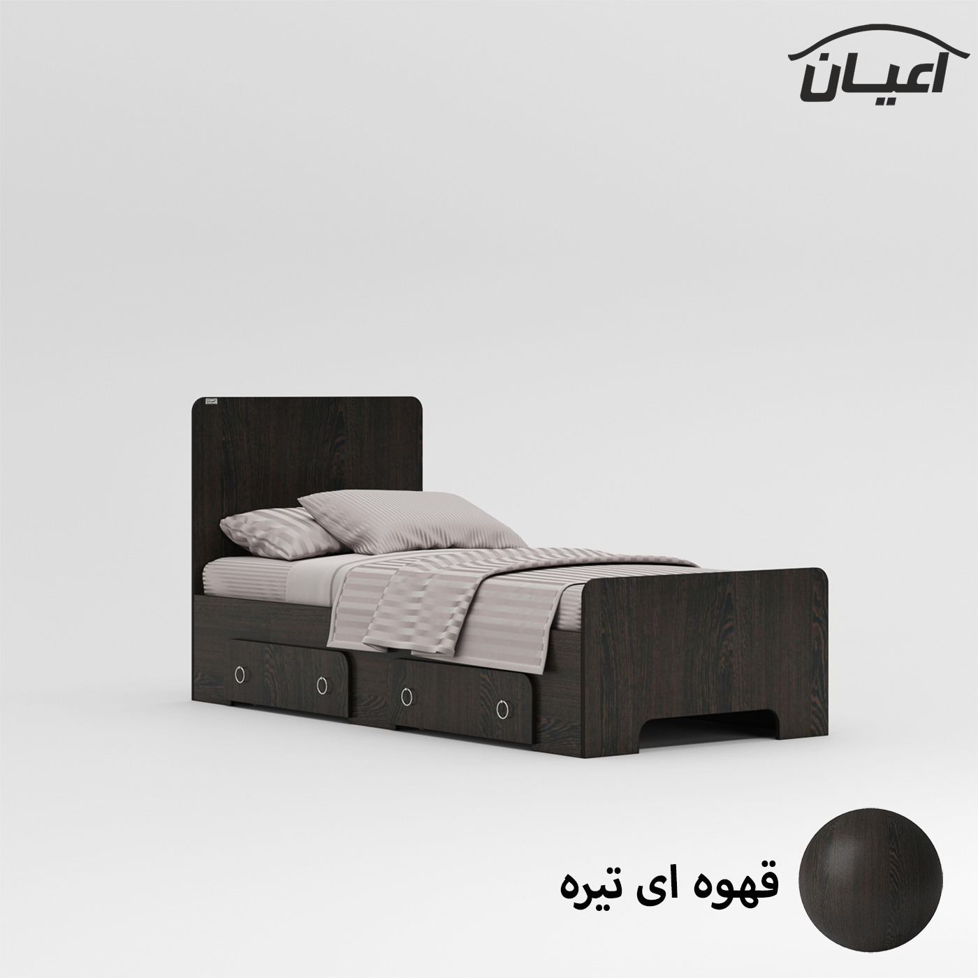تخت خواب یک نفره اعیان مدل FH794 سایز 90x200 سانتی متر