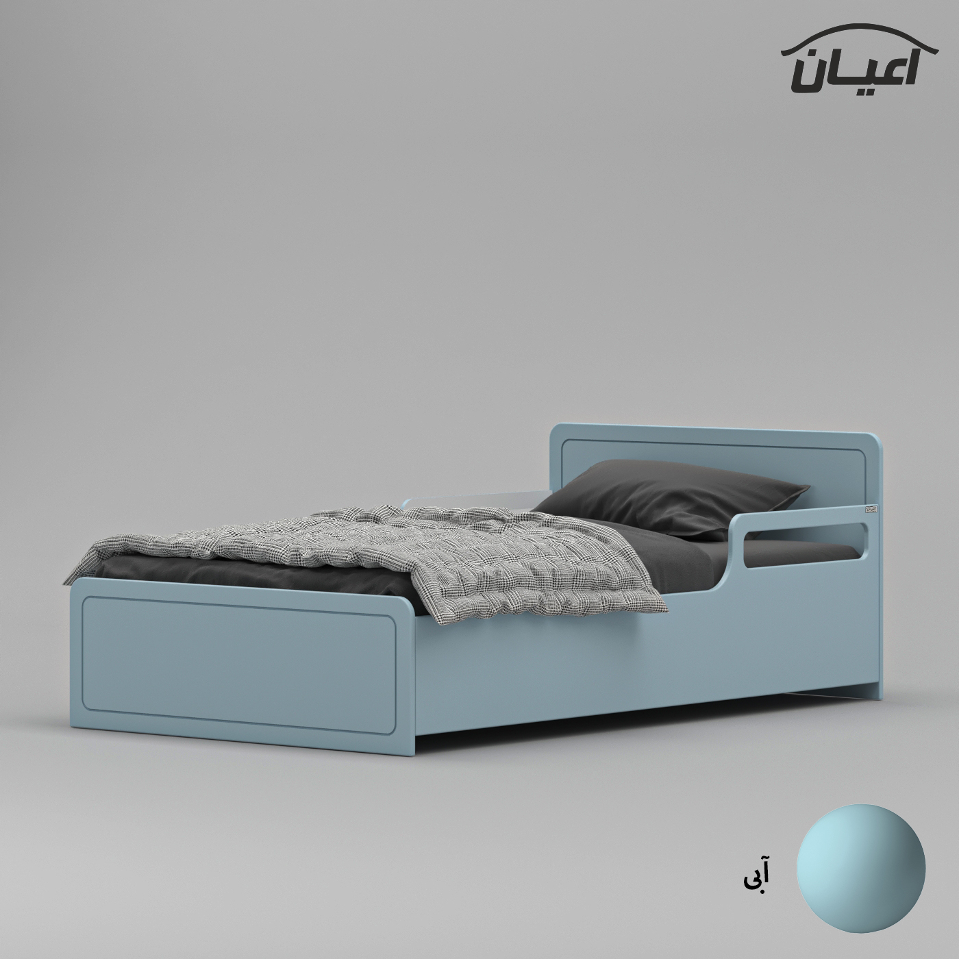 تخت خواب یک نفره اعیان مدل FH772 سایز 120x200 سانتی متر