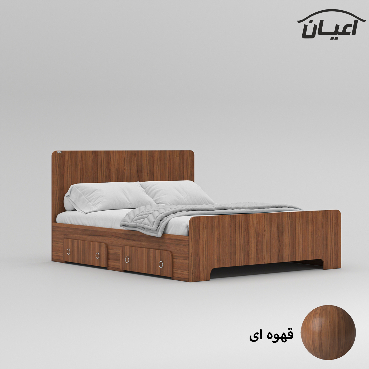 تخت خواب دونفره اعیان مدل FH792 سایز 160x200 سانتی متر