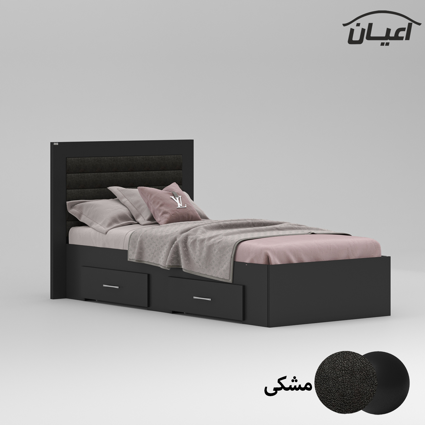 تخت خواب یک نفره اعیان مدل FH832 سایز 90x200 سانتی متر