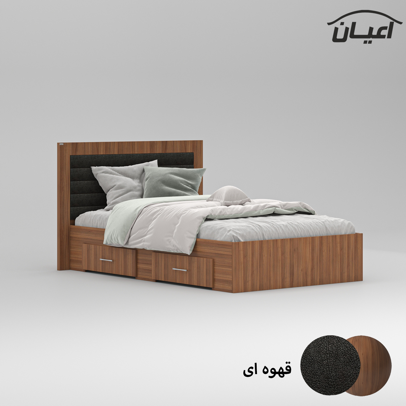 تخت خواب یک نفره اعیان مدل FH831 سایز 120x200 سانتی متر