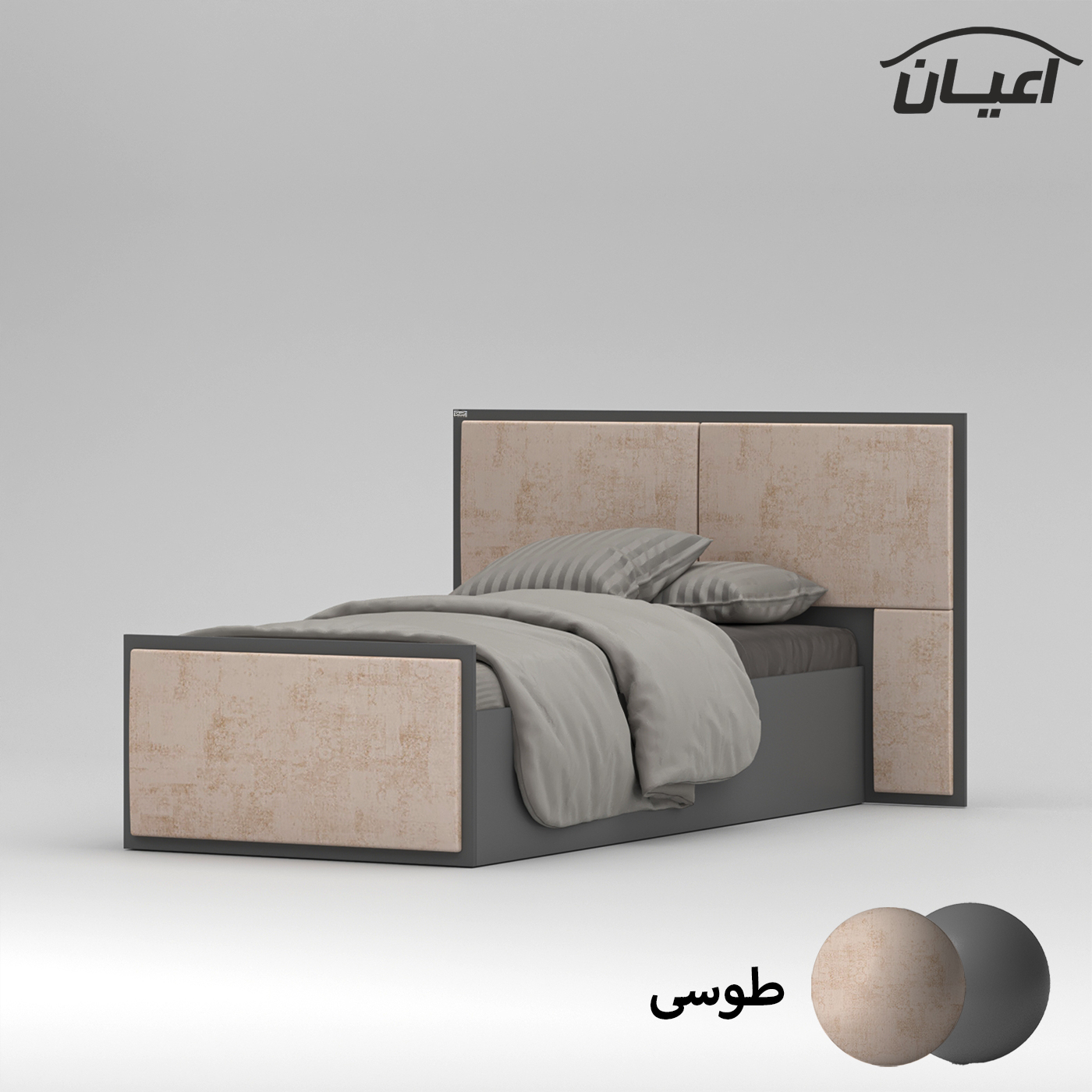 تخت خواب نوجوان اعیان مدل FH783 سایز 80x180 سانتی متر