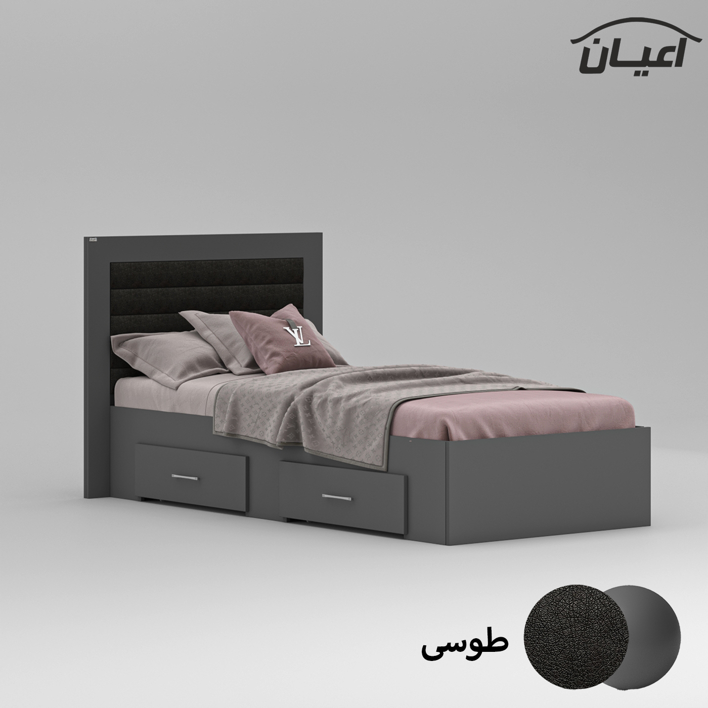 تخت خواب یک نفره اعیان مدل FH832 سایز 90x200 سانتی متر