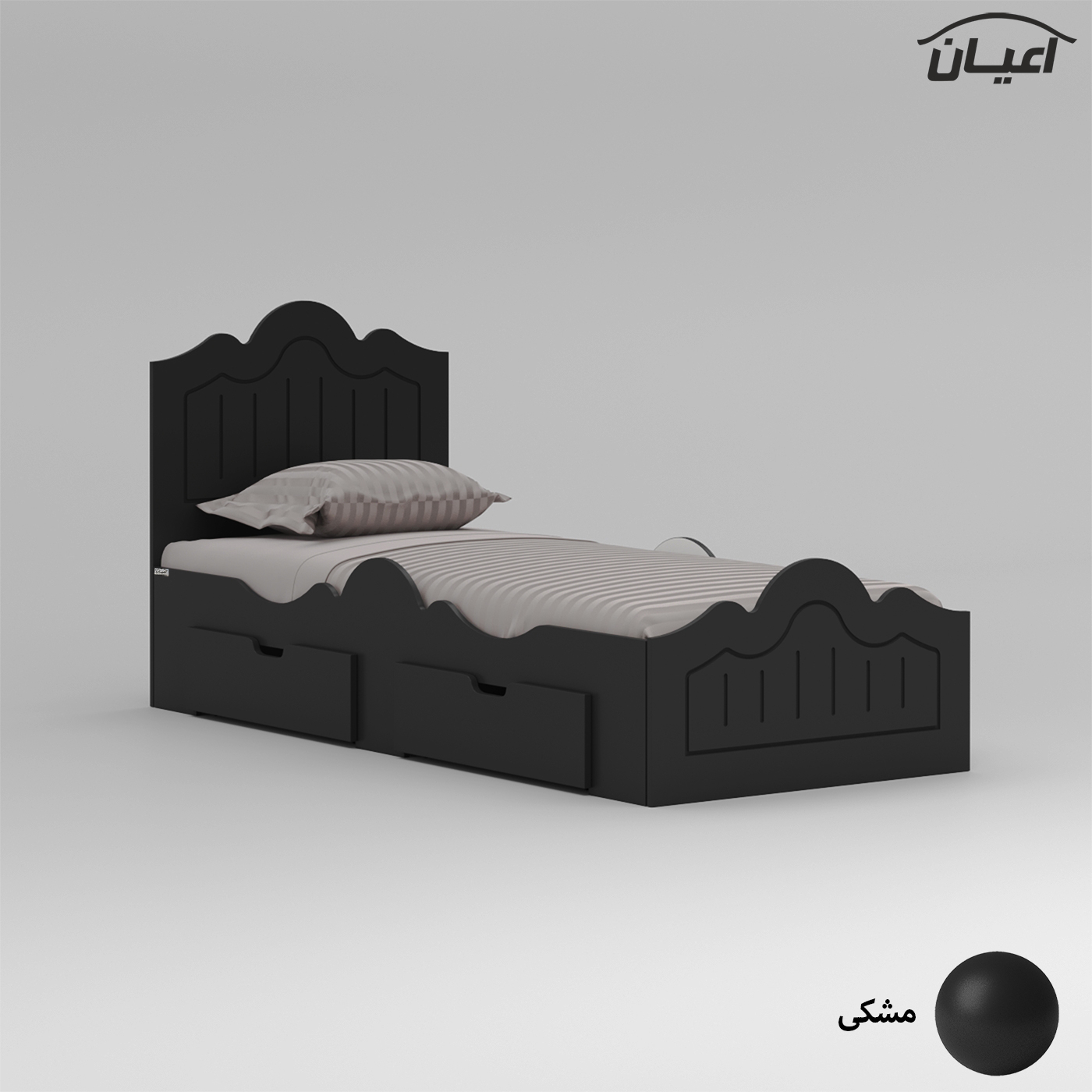 تخت خواب یک نفره اعیان مدل FH718 سایز 90x200 سانتی متر