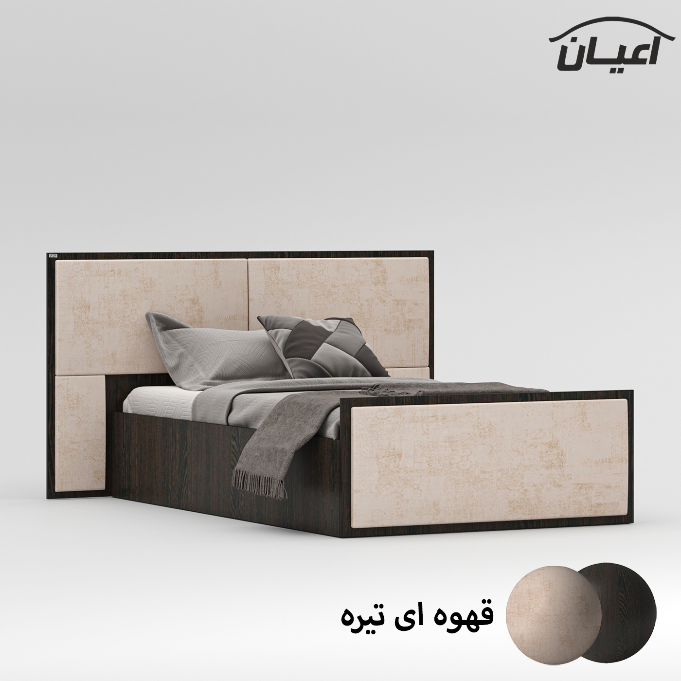 تخت خواب یک نفره اعیان مدل FH781 سایز 120x200 سانتی متر