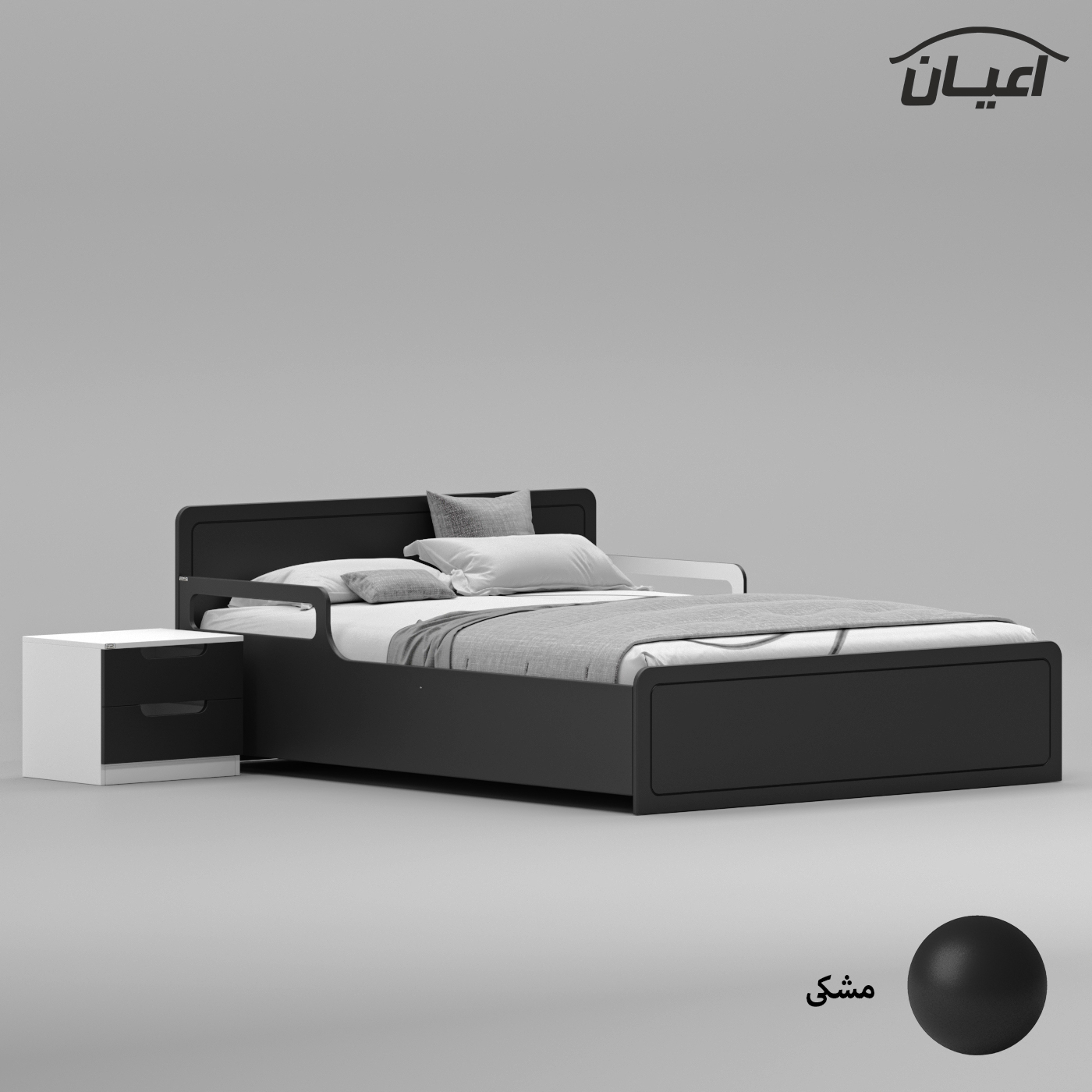 ست تخت خواب دو نفره اعیان مدل FH776 سایز 160x200 سانتی متر مجموعه سه عددی