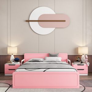 ست تخت خواب دو نفره اعیان مدل FH776 سایز 160x200 سانتی متر مجموعه سه عددی