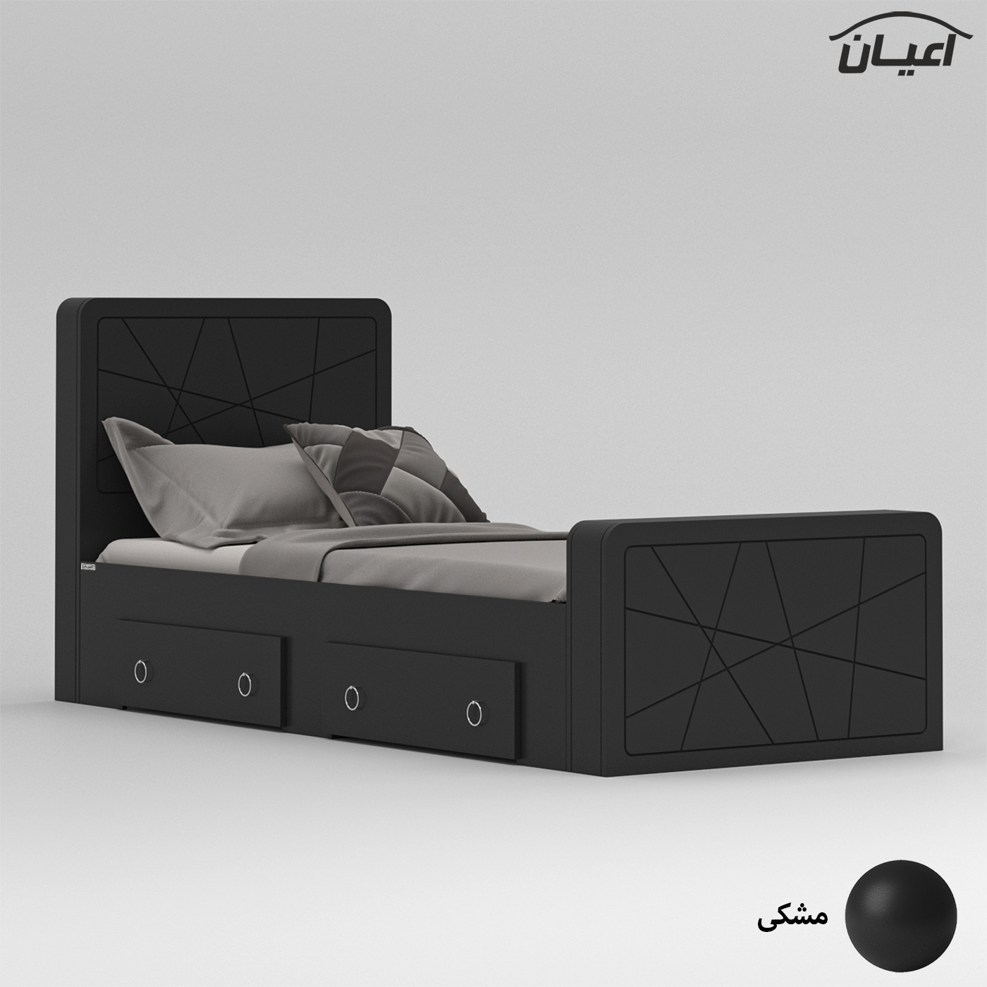 تخت خواب یک نفره اعیان مدل FH719 سایز 90x200 سانتی متر