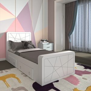 تخت خواب یک نفره اعیان مدل FH719 سایز 90x200 سانتی متر