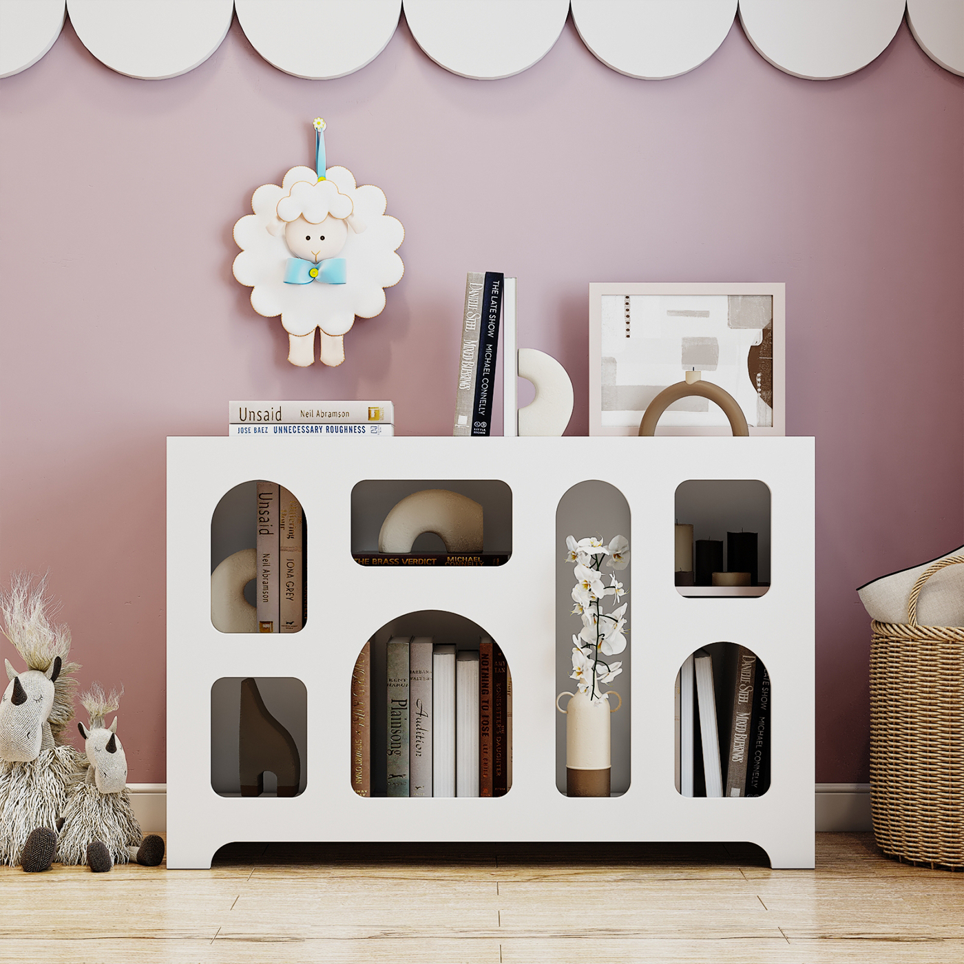 کتابخانه سه طبقه اعیان مدل FH806